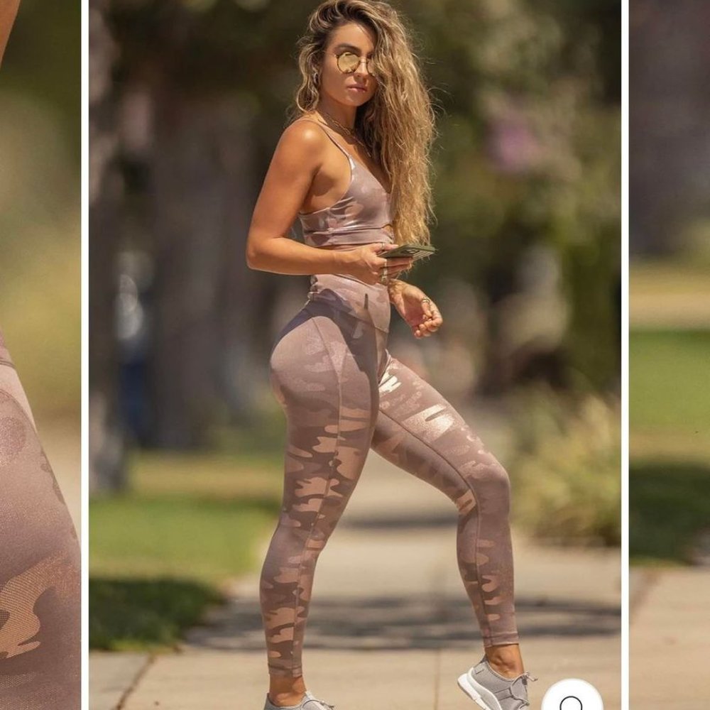 Sommer Ray HIGH-RISE Gold Camo Butt Lift Leggings